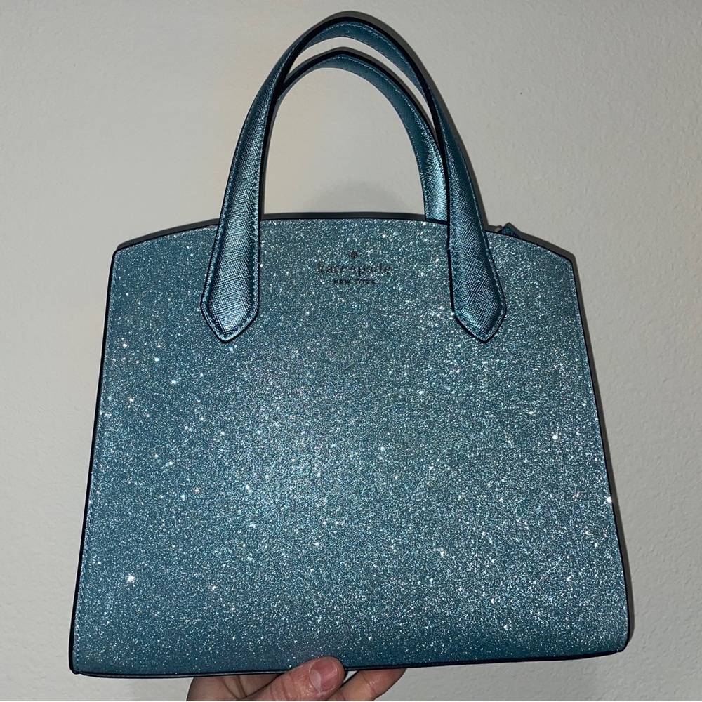 Brand new condition Kate spade blue glitter bag